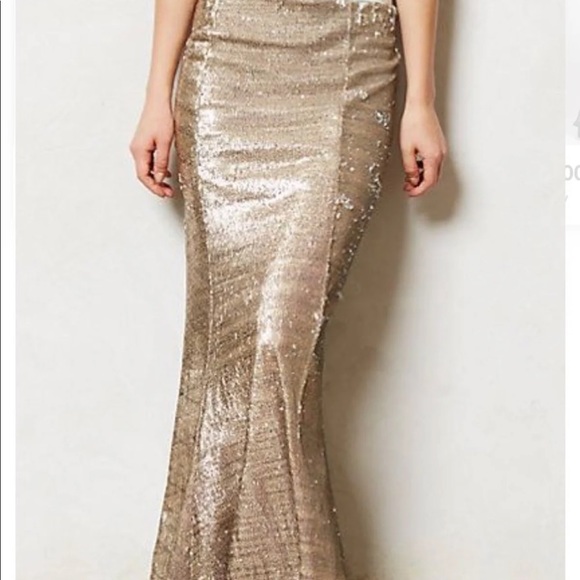 Line and dot sirene maxi skirt